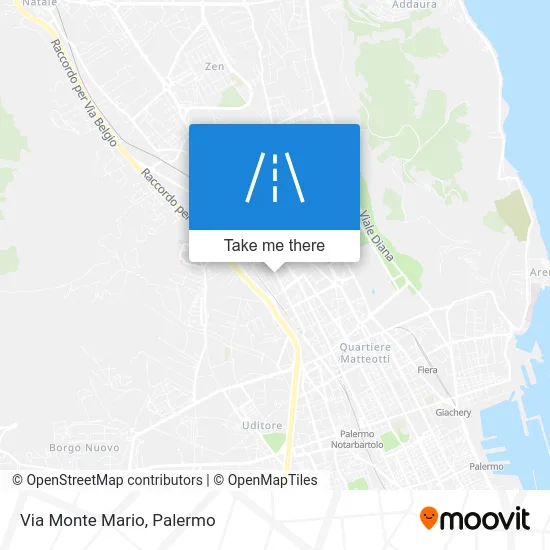 Monte Mario Street map