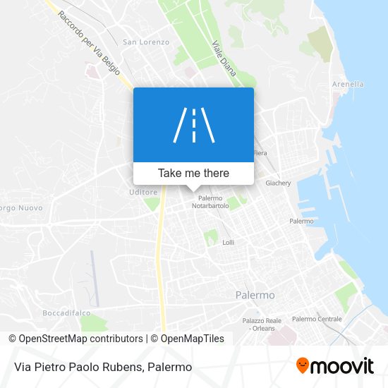 Via Pietro Paolo Rubens map