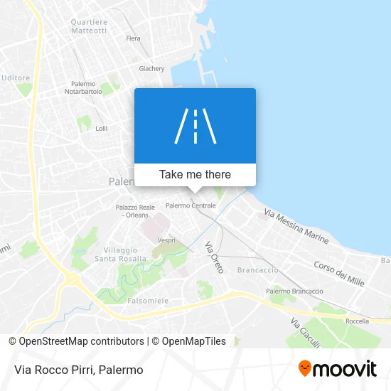 Via Rocco Pirri map