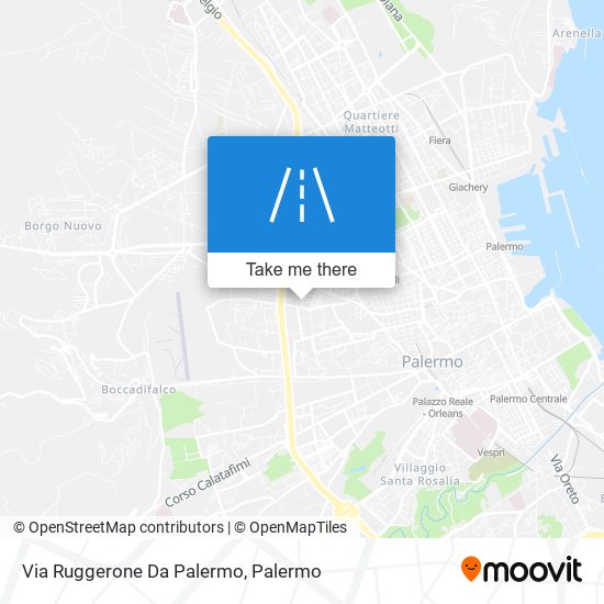Via Ruggerone Da Palermo map