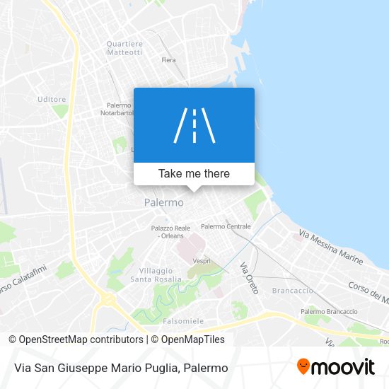 Via San Giuseppe Mario Puglia map
