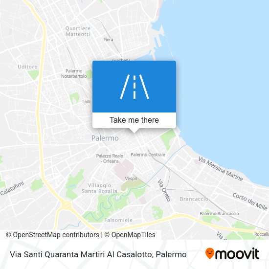 Via Santi Quaranta Martiri Al Casalotto map