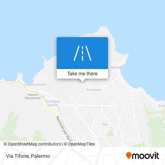 Via Tifone map