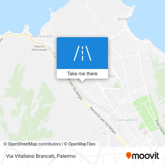 Via Vitaliano Brancati map