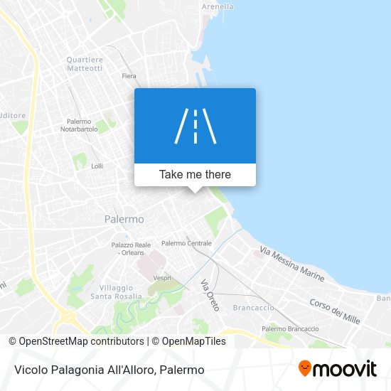 Vicolo Palagonia All'Alloro map