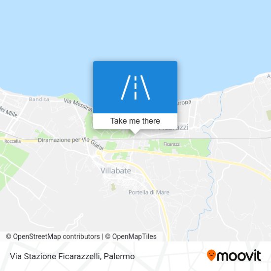 Via Stazione Ficarazzelli map