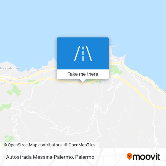 Autostrada Messina-Palermo map