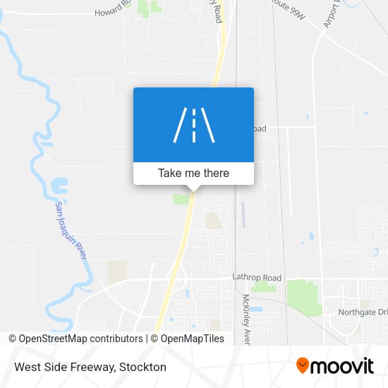 West Side Freeway map