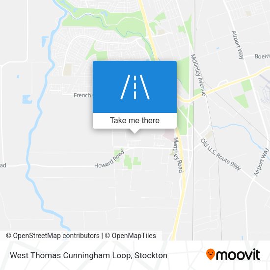 West Thomas Cunningham Loop map