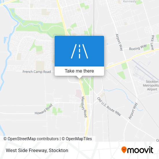 West Side Freeway map