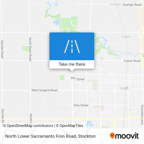 North Lower Sacramento Fron Road map