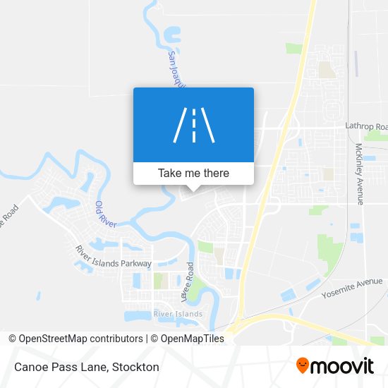 Mapa de Canoe Pass Lane