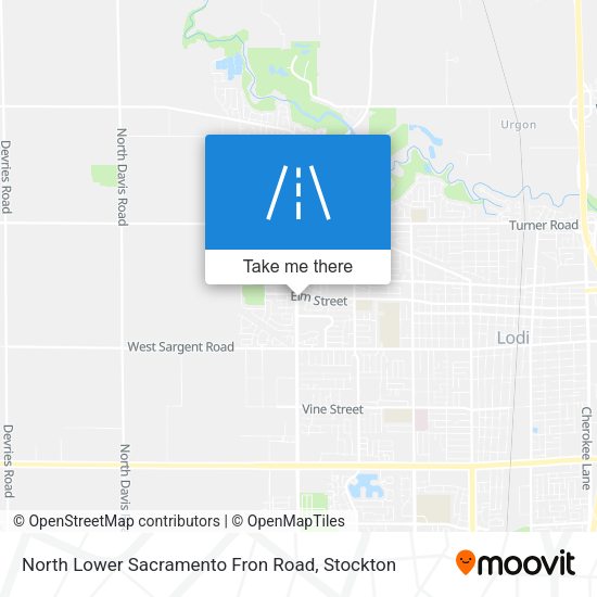 North Lower Sacramento Fron Road map
