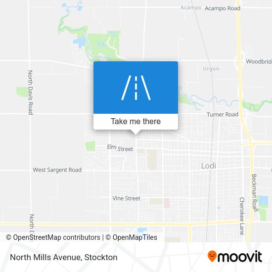 North Mills Avenue map