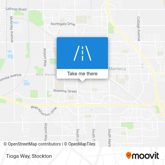 Tioga Way map