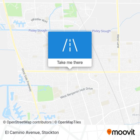 El Camino Avenue map