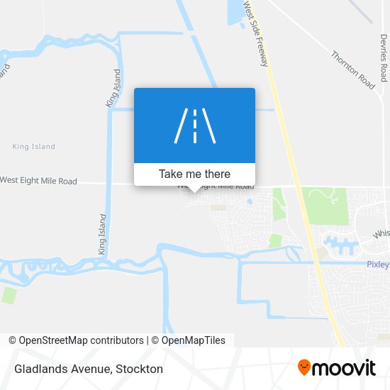 Mapa de Gladlands Avenue