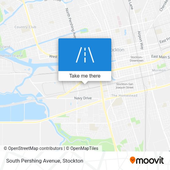 South Pershing Avenue map
