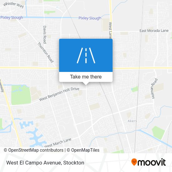 West El Campo Avenue map