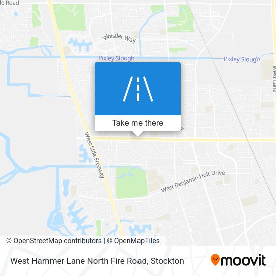 West Hammer Lane North Fire Road map