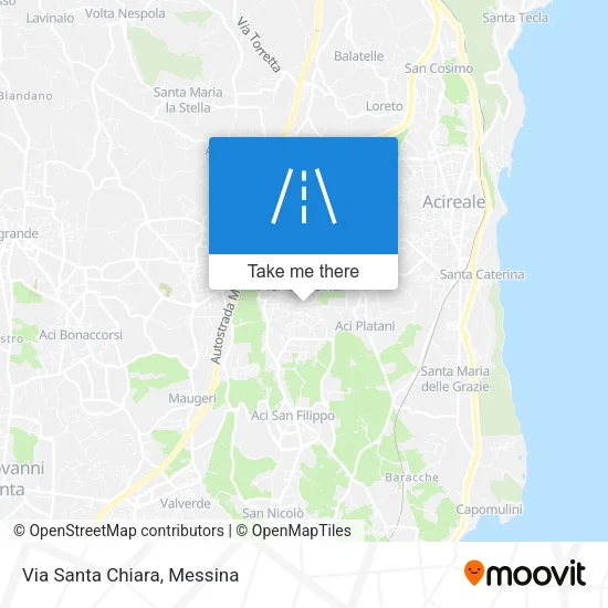 Via Santa Chiara map
