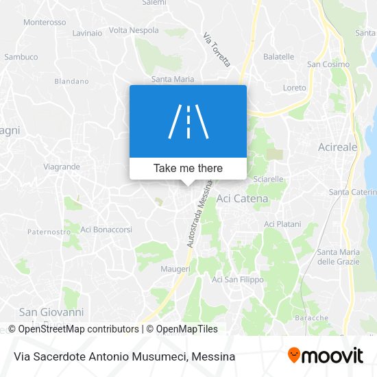 Via Sacerdote Antonio Musumeci map