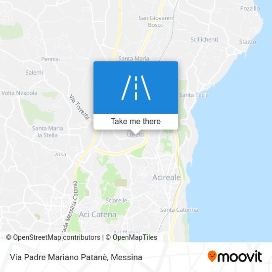 Via Padre Mariano Patanè map