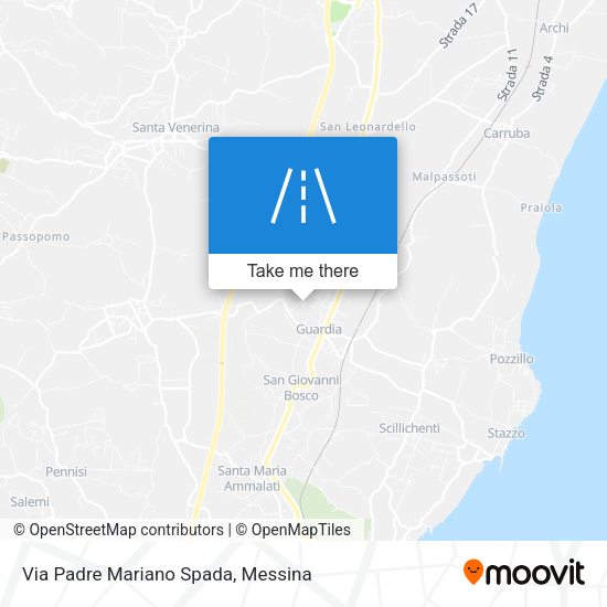 Via Padre Mariano Spada map