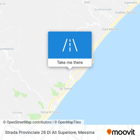 Strada Provinciale 28 Di Alì Superiore map