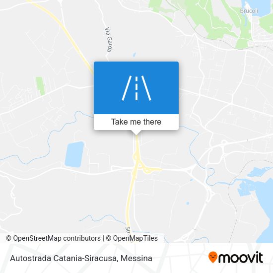 Autostrada Catania-Siracusa map