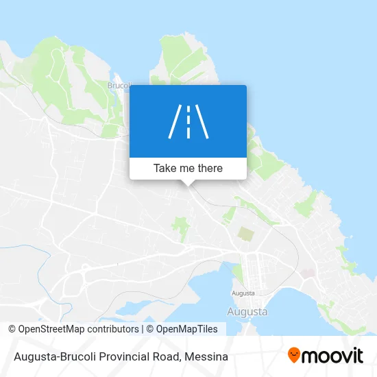 Augusta-Brucoli Provincial Road map