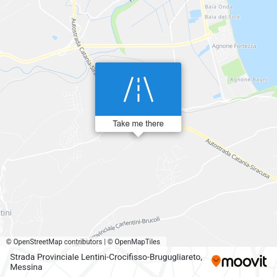 Strada Provinciale Lentini-Crocifisso-Brugugliareto map