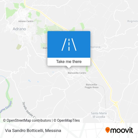 Via Sandro Botticelli map