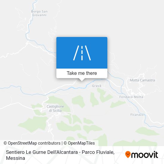 Sentiero Le Gurne Dell'Alcantara - Parco Fluviale map