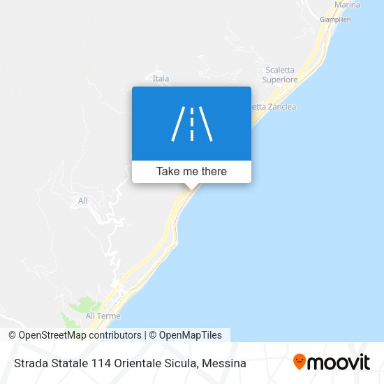 Strada Statale 114 Orientale Sicula map