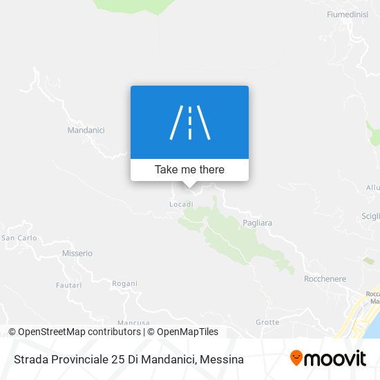 Strada Provinciale 25 Di Mandanici map