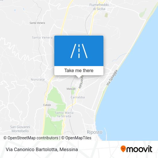 Via Canonico Bartolotta map