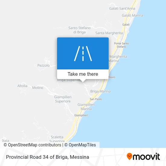 Provincial Road 34 of Briga map