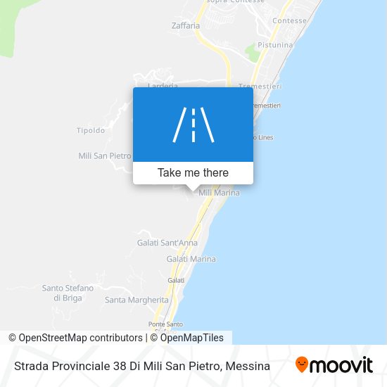 Strada Provinciale 38 Di Mili San Pietro map