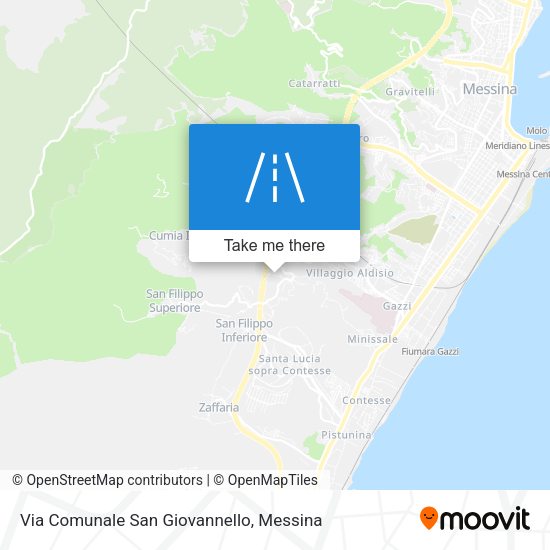Via Comunale San Giovannello map