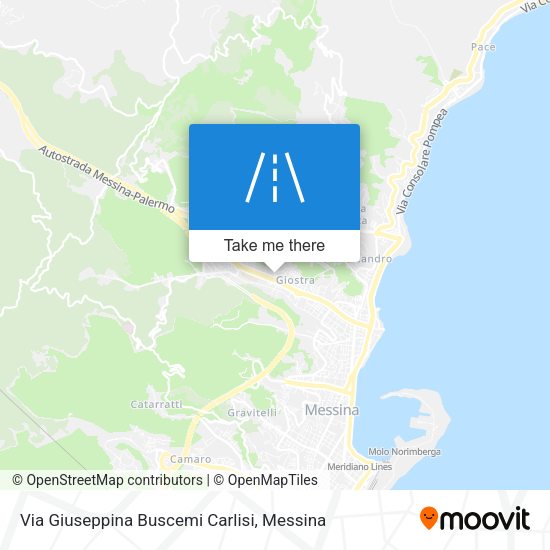 Via Giuseppina Buscemi Carlisi map