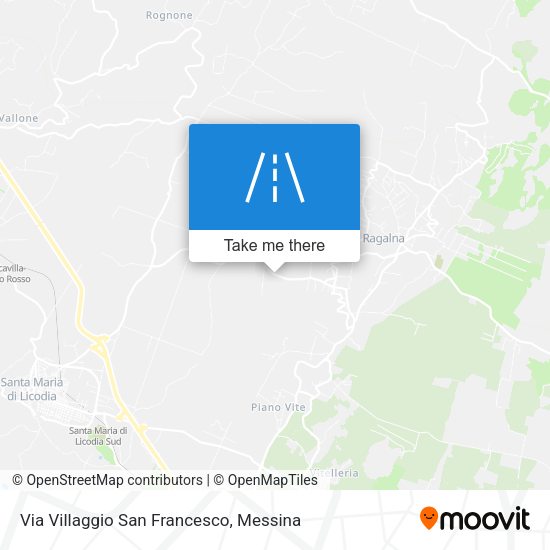 Via Villaggio San Francesco map