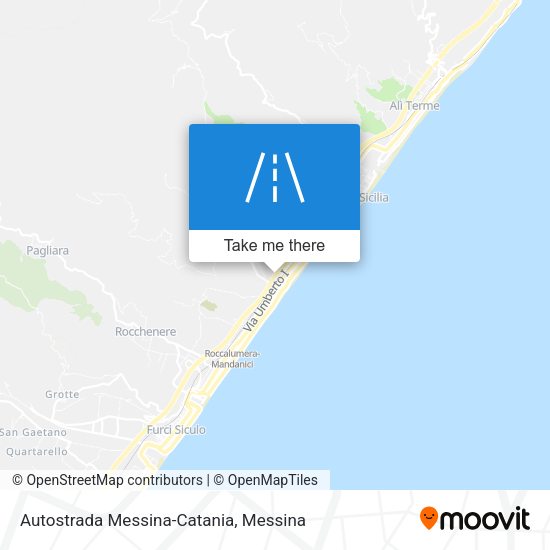 Autostrada Messina-Catania map