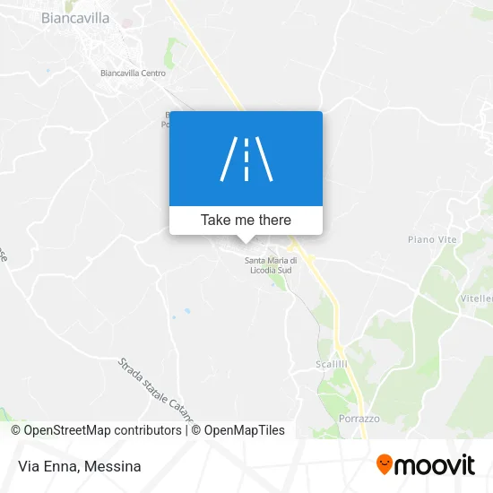Via Enna map