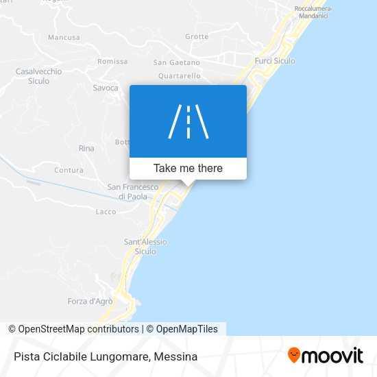Pista Ciclabile Lungomare map