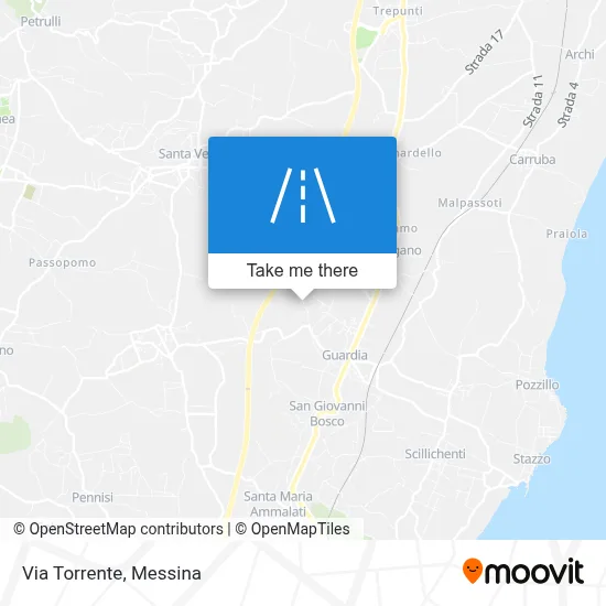 Via Torrente map