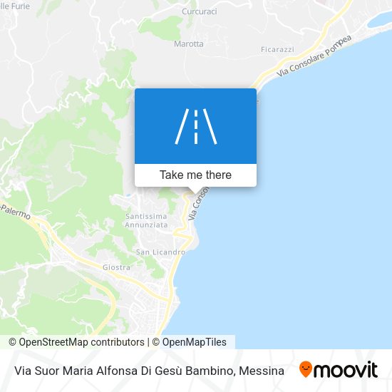 Via Suor Maria Alfonsa Di Gesù Bambino map