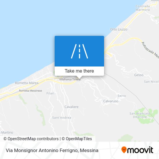 Via Monsignor Antonino Ferrigno map