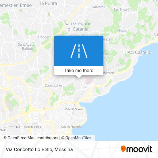Via Concetto Lo Bello map