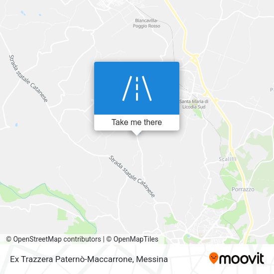 Ex Trazzera Paternò-Maccarrone map